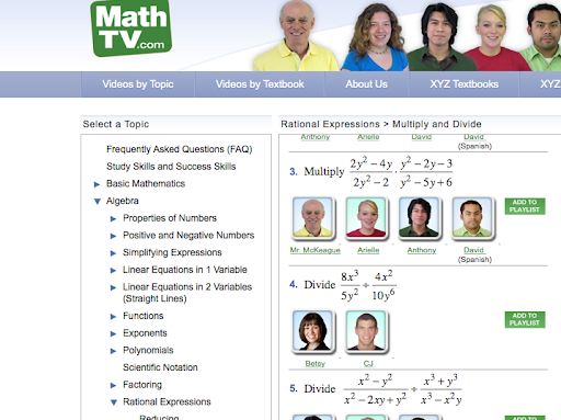 Math TV website luyện thi SAT online