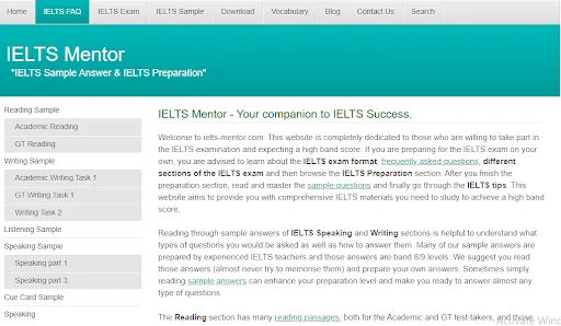 trang web luyện thi IELTS miễn phí hiệu quả IELTS Mentor
