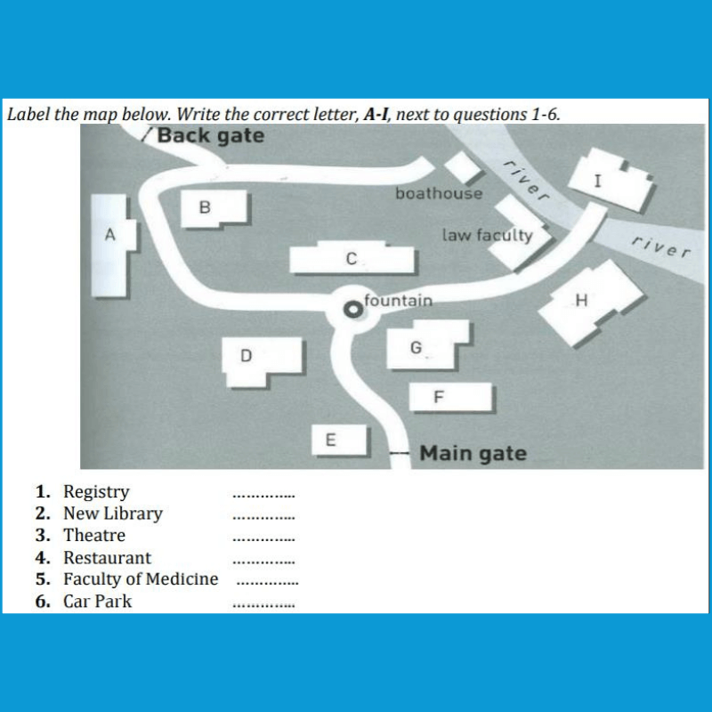Mô tả nhận diện chuẩn đề bài dạng Labeling a Plan/Map IELTS Listening
