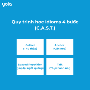 Quy trình học idioms 4 bước C.A.S.T. – Collect, Anchor, Spaced Repetition, Talk