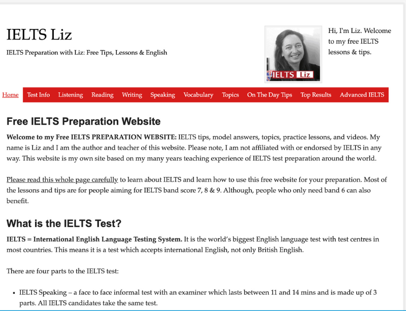 Trang web luyện thi Speaking IELTS - IELTS Liz