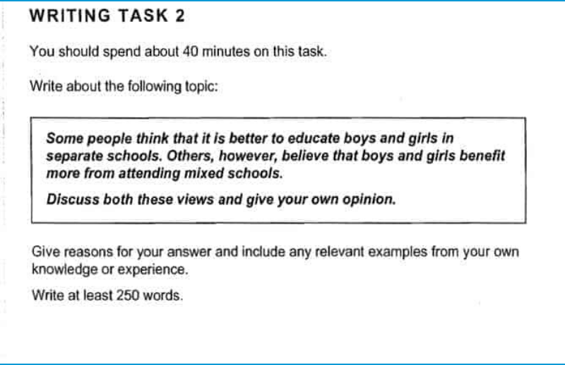 Dạng đề Opinion Task 2