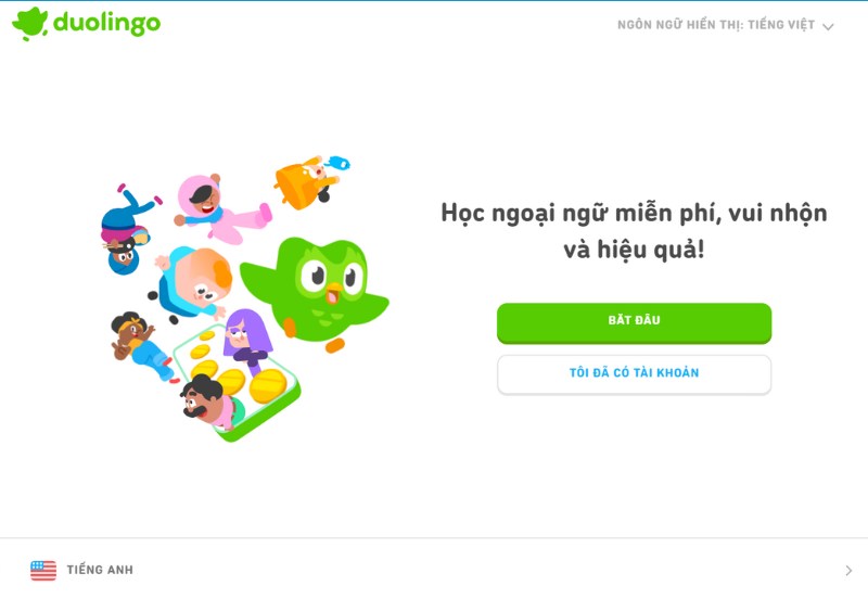 Trang web luyện thi Speaking IELTS - Duolingo
