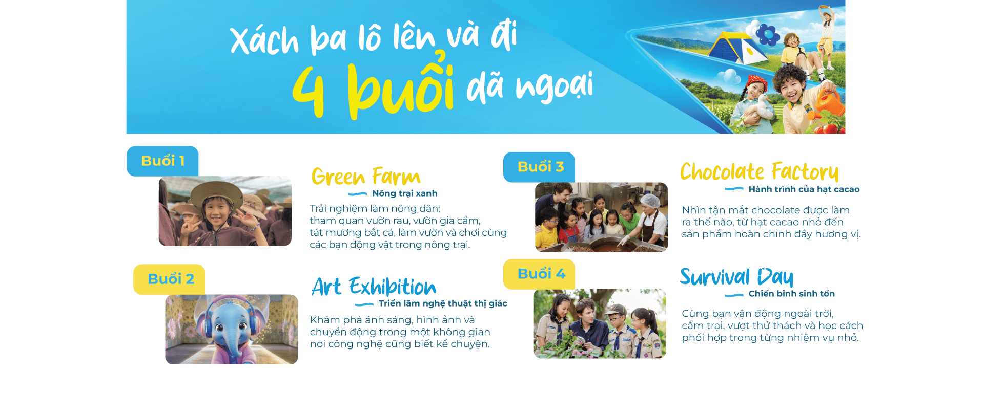 4 buổi ngoại khóa yola summer 2026