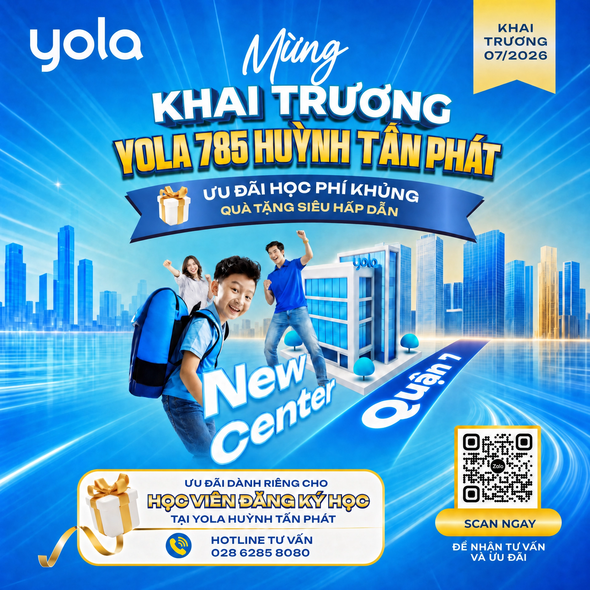 yola khai trương trung tâm anh ngữ yola huỳnh tấn phát